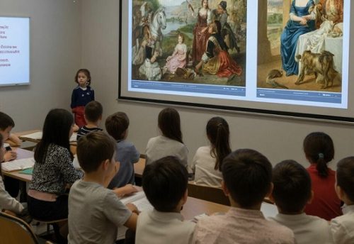 «Ожившие картины в вашей школе: Познавательный Урок» 1 день